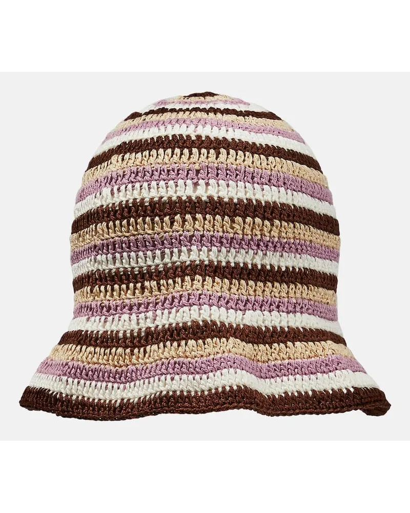 Anna Kosturova Cappello in crochet Multicolore