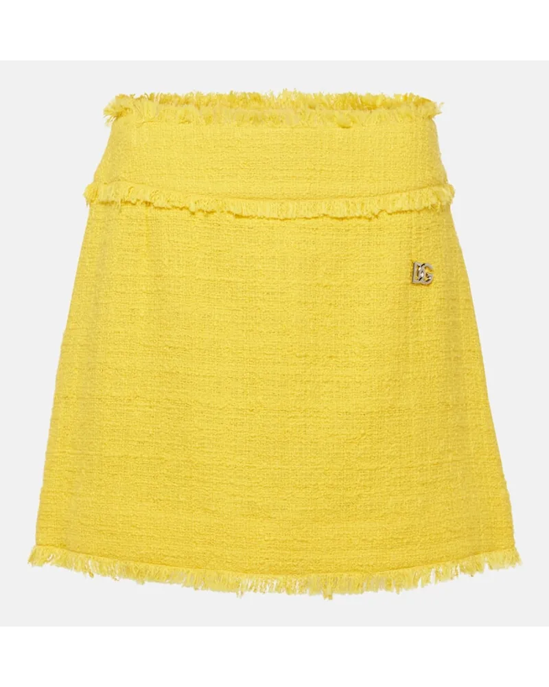 Dolce & Gabbana Minigonna in tweed Giallo