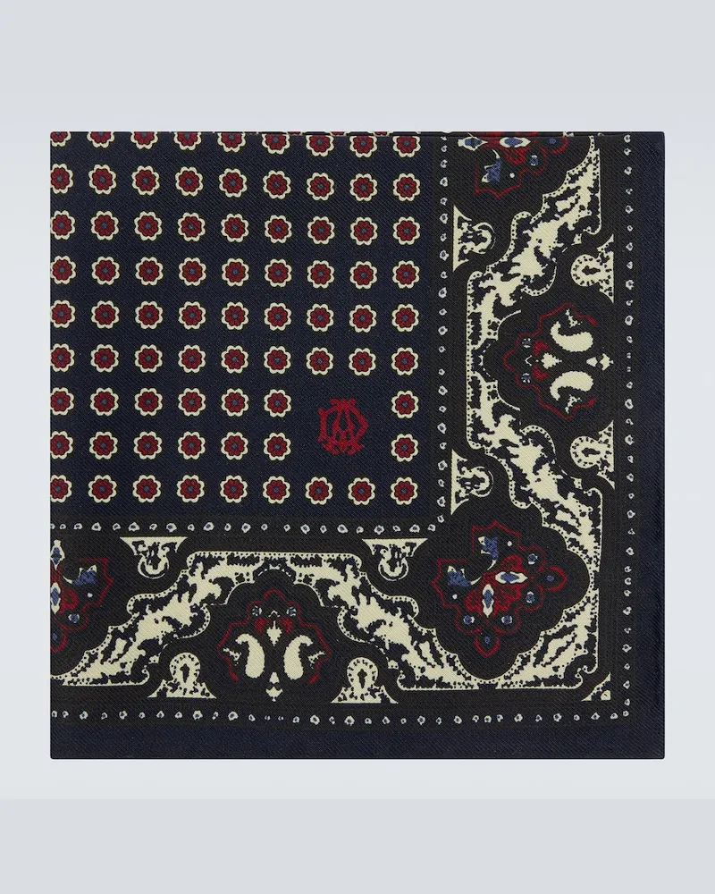 Dunhill Fazzoletto da taschino in seta con stampa Multicolore