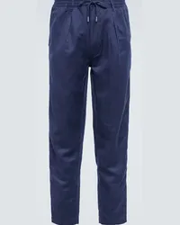 Ralph Lauren Pantaloni sportivi in misto lino Blu