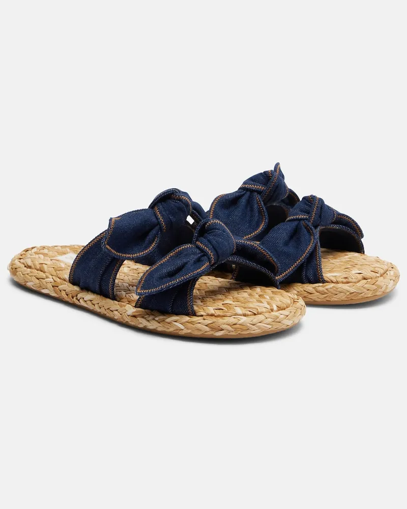 Zimmermann Slides espadrillas Carousel in denim Blu