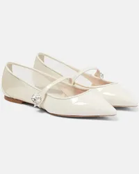 Roger Vivier Ballerine Cube B in vernice Bianco