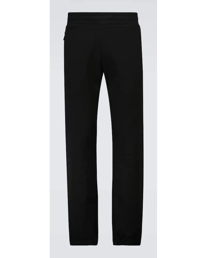 Moncler Pantaloni sportivi in pile di cotone Nero