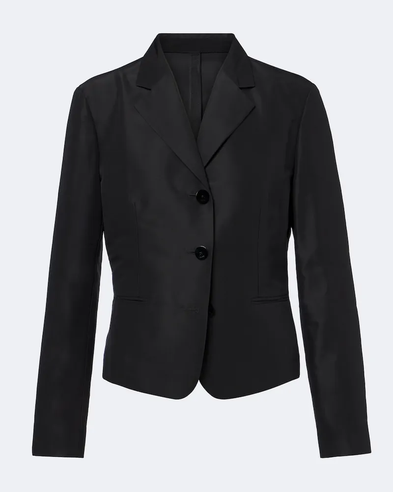 Gucci Giacca in faille di seta Nero