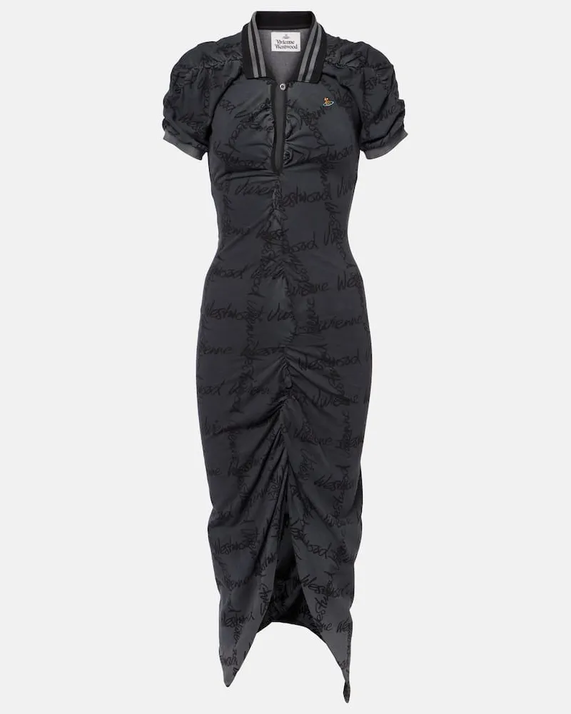 Vivienne Westwood Abito midi Pulling in cotone piquÃ Grigio