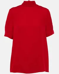 Valentino Garavani Blusa in georgette di seta Rosso