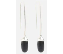 Orecchini Long Dripping Stone in argento sterling con onice