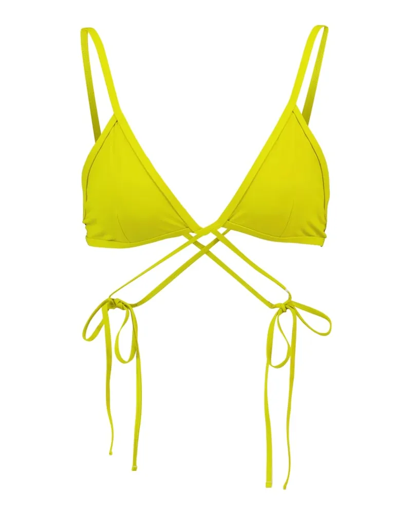 Christopher Esber Top bikini a triangolo Verde
