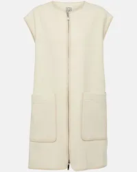 Totême Gilet in feltro di misto lana Bianco