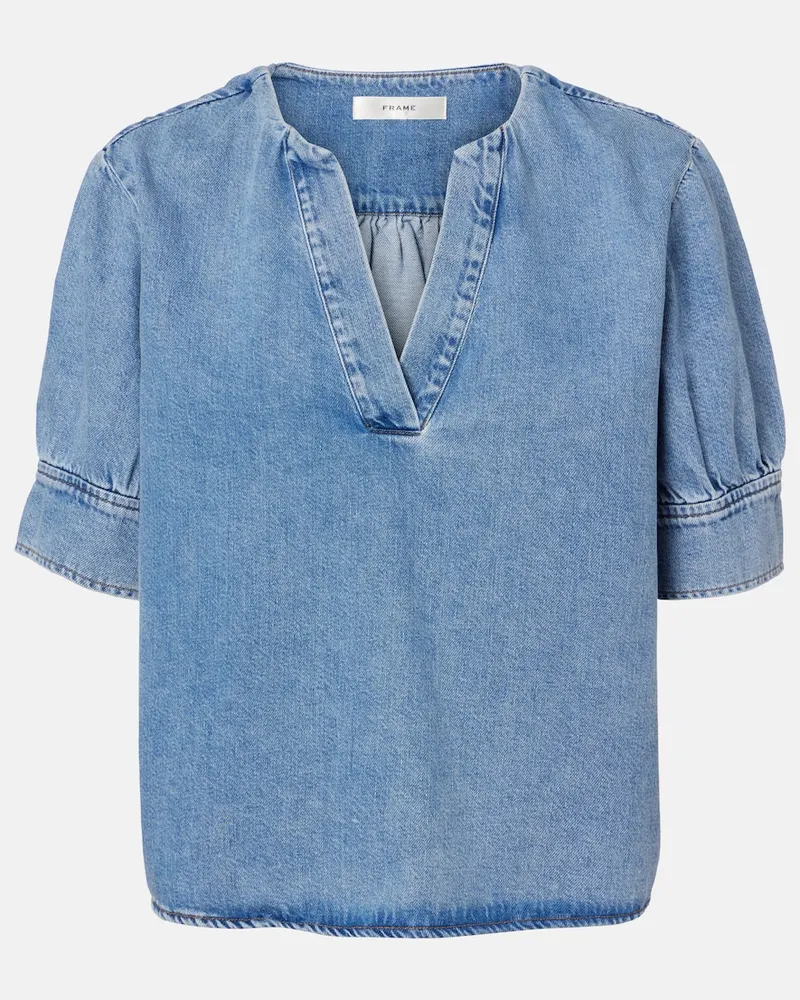 Frame Denim Top in denim Blu
