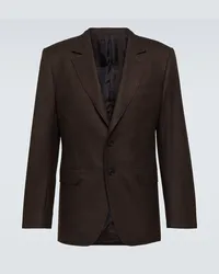 Berluti Blazer monopetto in lana Marrone