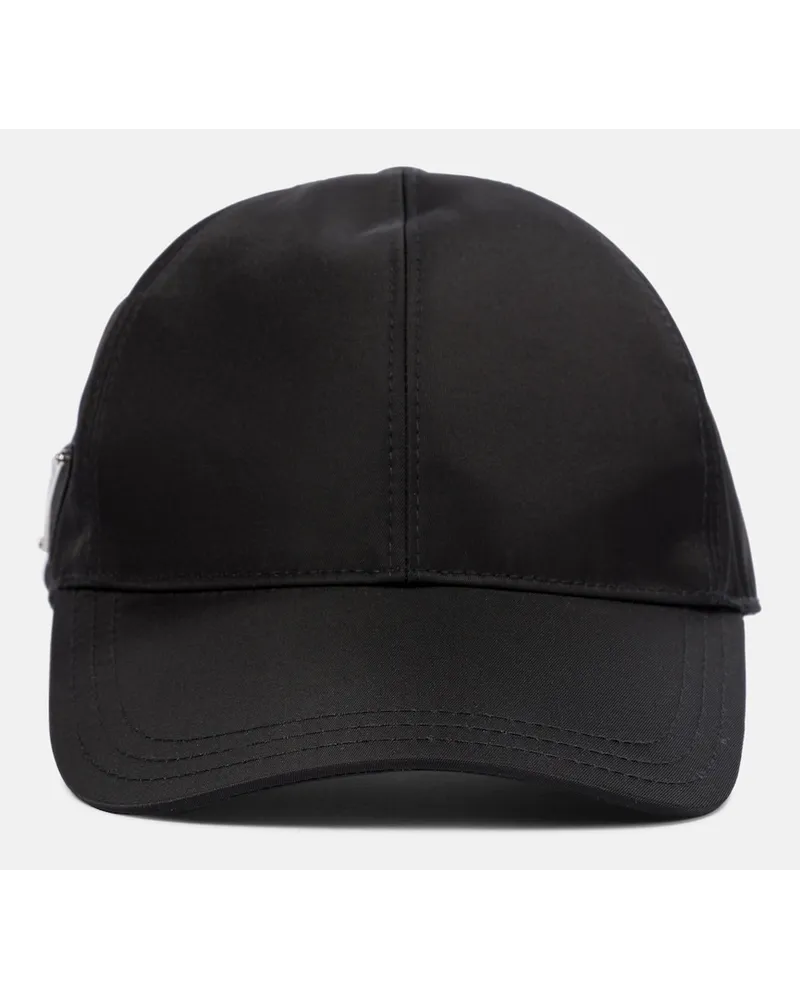 Prada Cappello da baseball in nylon Nero