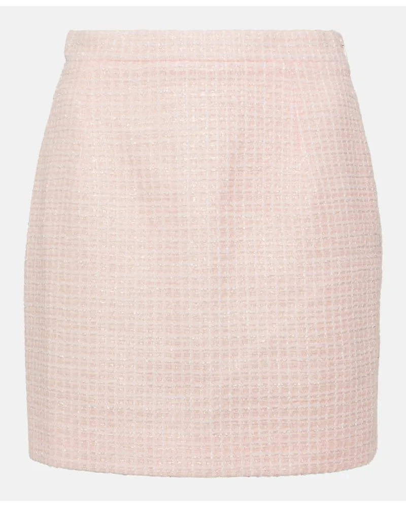 Alessandra Rich Minigonna in tweed bouclÃ Rosa