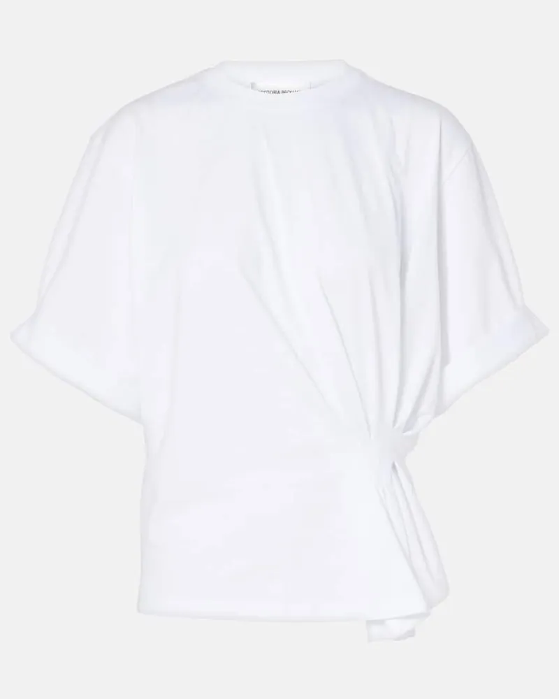 Victoria Beckham T-shirt in jersey di cotone Bianco