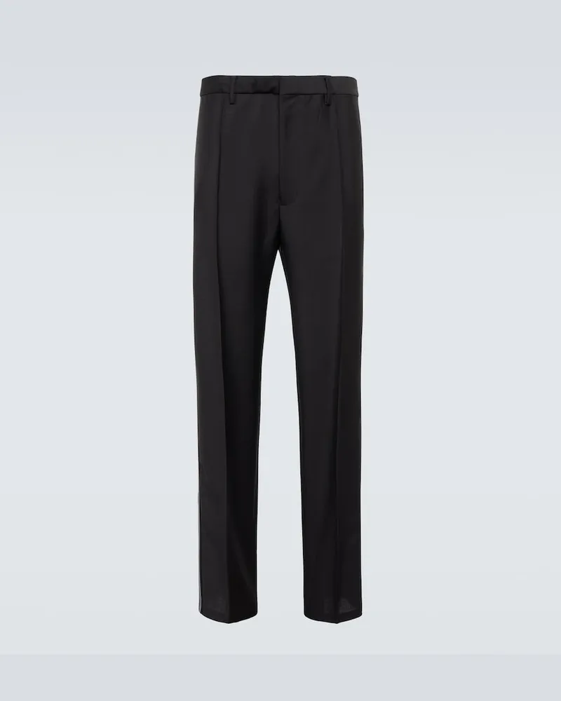 Prada Pantaloni in mohair e lana Nero