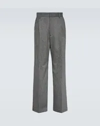 Winnie NYC Pantaloni regular in mohair e lana Grigio