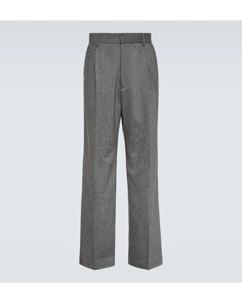 Winnie NYC Pantaloni regular in mohair e lana Grigio