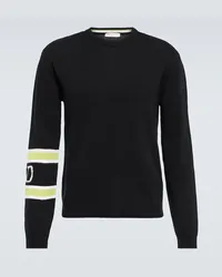 Valentino Garavani Pullover VLogo in lana e cashmere Nero