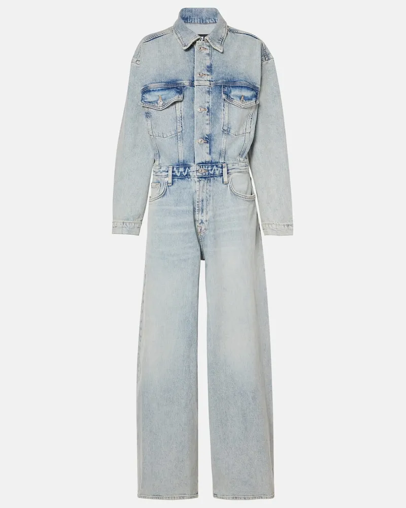 7 for all mankind Jumpsuit a gamba larga di jeans Blu