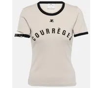 Courrèges T-shirt Buckle in jersey di cotone