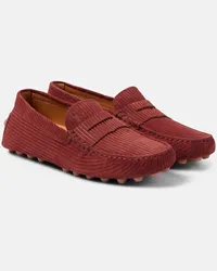 TOD'S Mocassini in suede Rosso