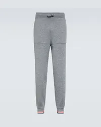 Thom Browne Pantaloni sportivi RWB Stripe Grigio