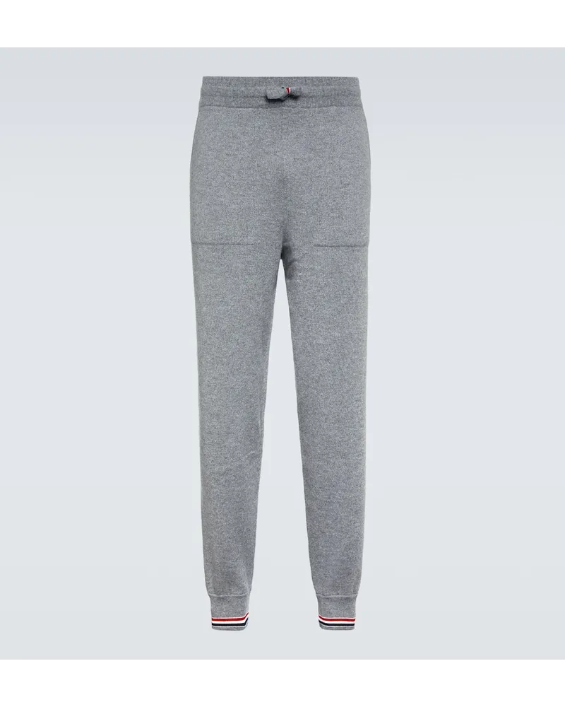 Thom Browne Pantaloni sportivi RWB Stripe Grigio