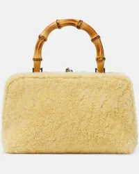 Jil Sander Borsa Goji Small in shearling Giallo