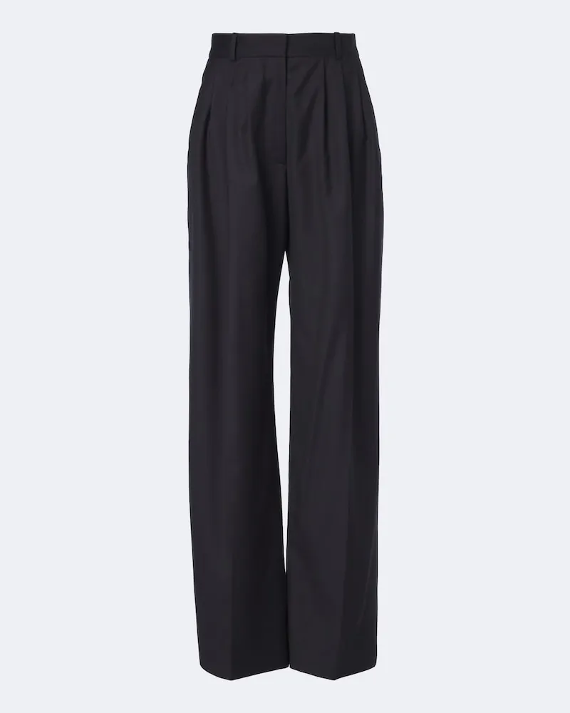 The Row Pantaloni Daniela in lana vergine Blu