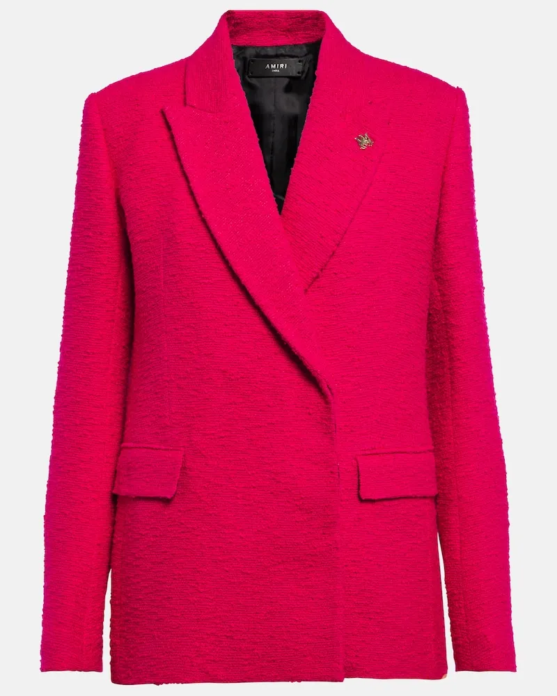 Amiri Blazer doppiopetto in bouclÃ Rosa
