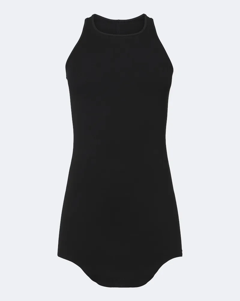 Rick Owens Canotta Basic in jersey di cotone a coste Nero