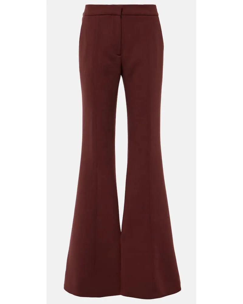 Gabriela Hearst Pantaloni flared in lana vergine Rosso