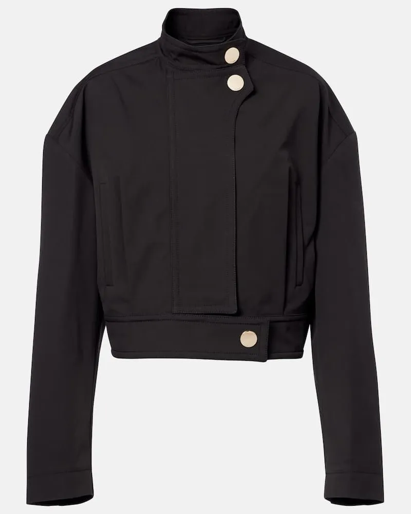SPORTMAX Bomber Riviera oversize in cotone Nero