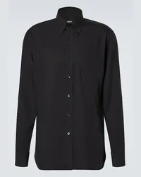 Tom Ford Camicia Oxford Parachute Nero