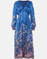 Etro Abito midi con stampa Blu