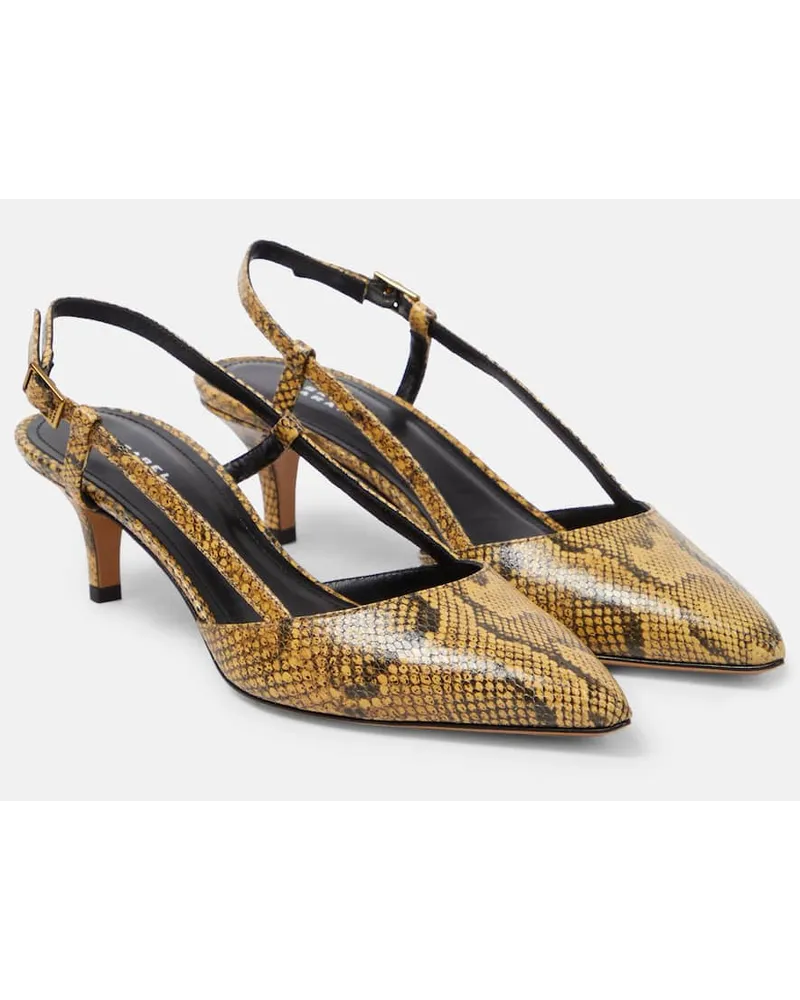 Isabel Marant Pumps slingback Pilia in pelle Neutro