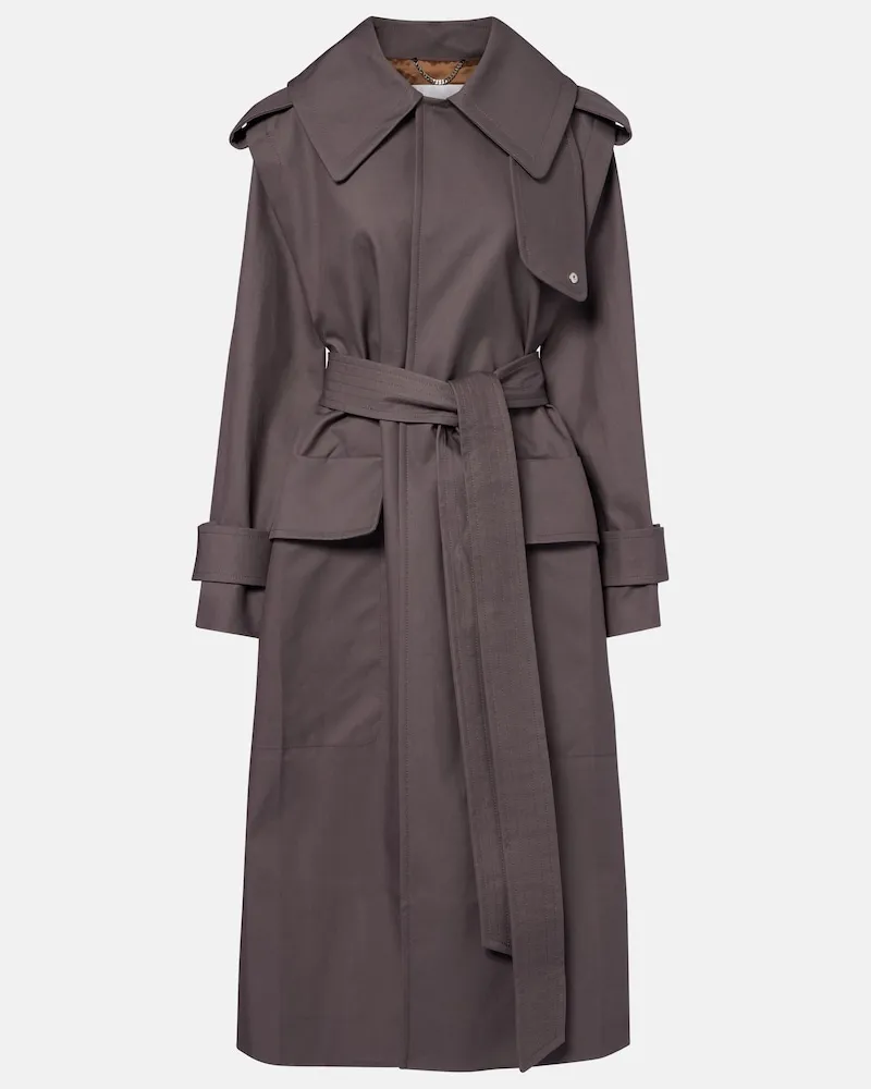 Victoria Beckham Trench Philippa in cotone Grigio