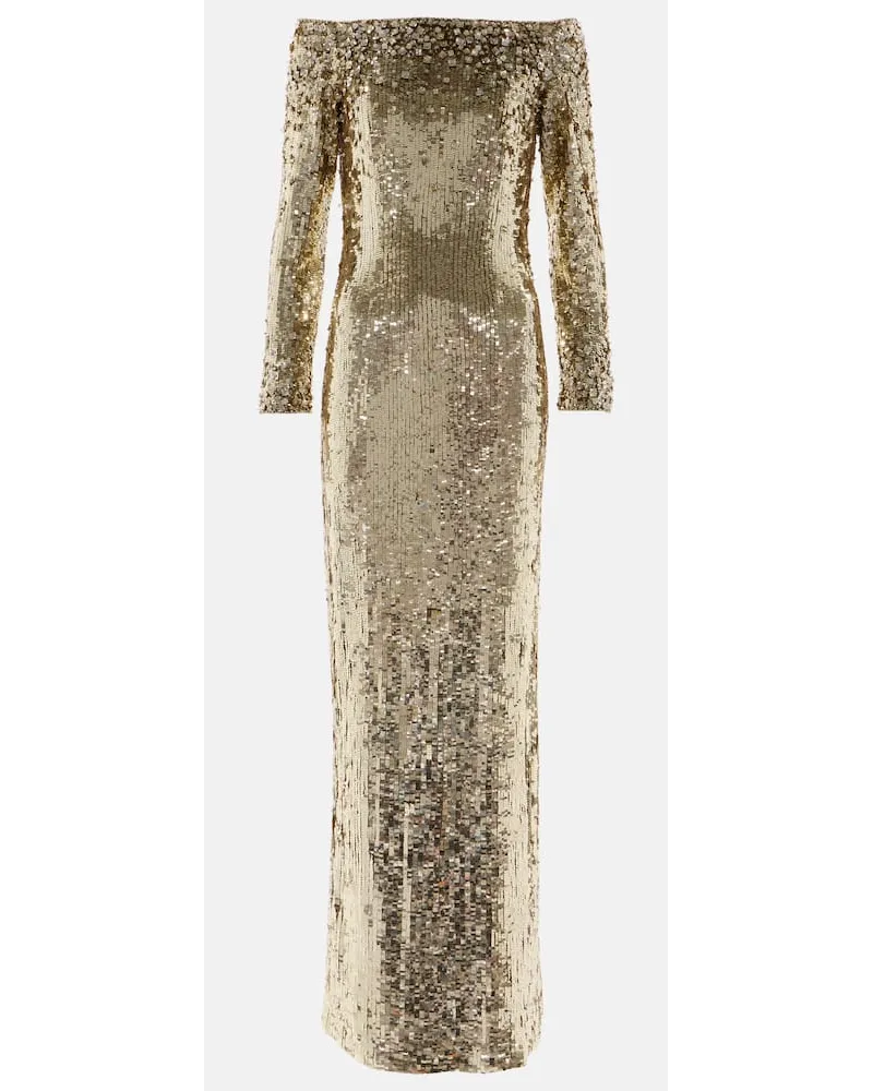 Jenny Packham Abito lungo Ballroom Blitz con paillettes Oro