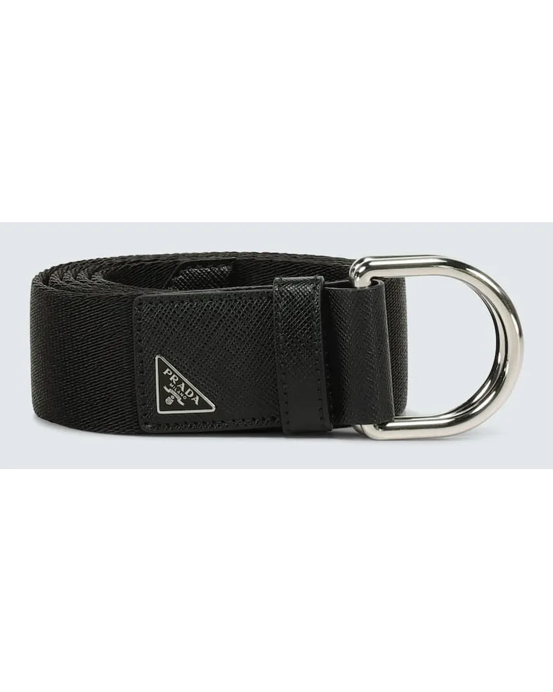 Prada Cintura in tessuto tecnico Nero