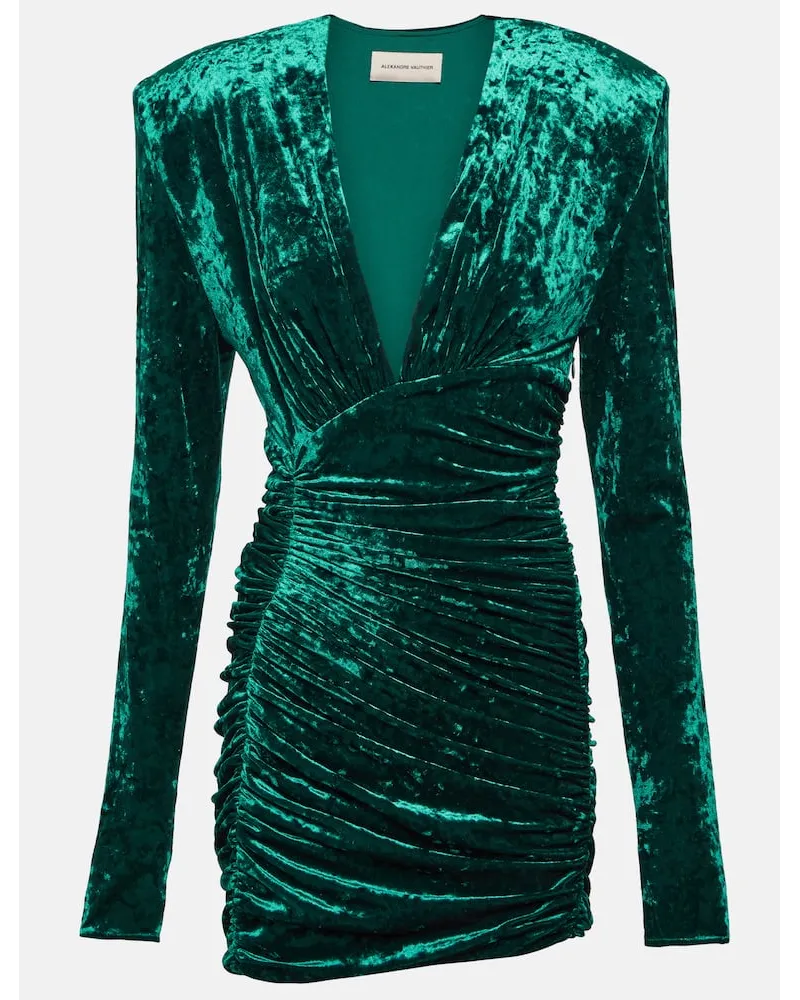 Alexandre Vauthier Miniabito in velluto Verde