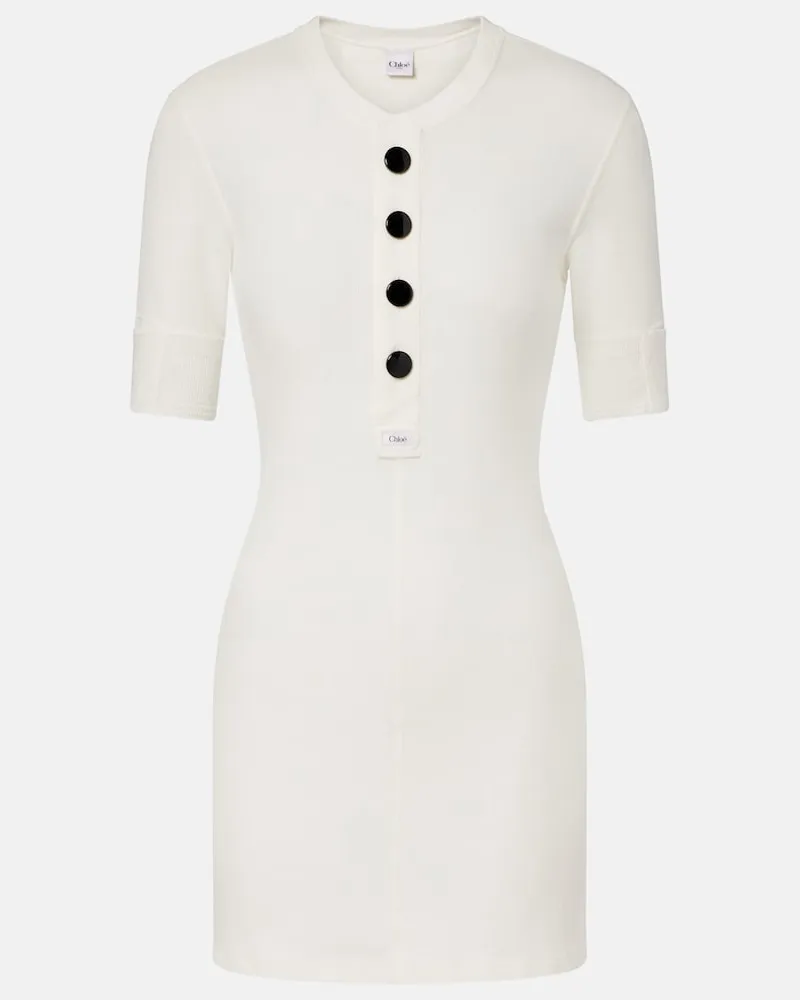Chloé ChloÃ© Abito chemisier in jersey di cotone Bianco