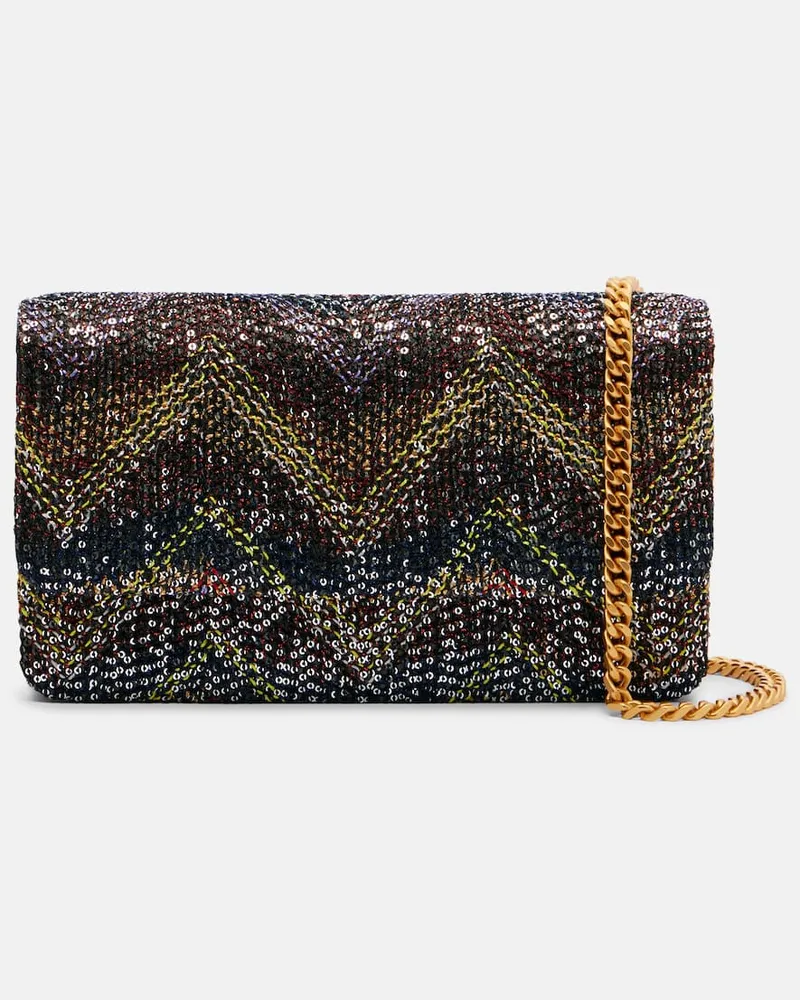 Missoni Borsa a tracolla Caperdoni Small con paillettes e pelle Multicolore