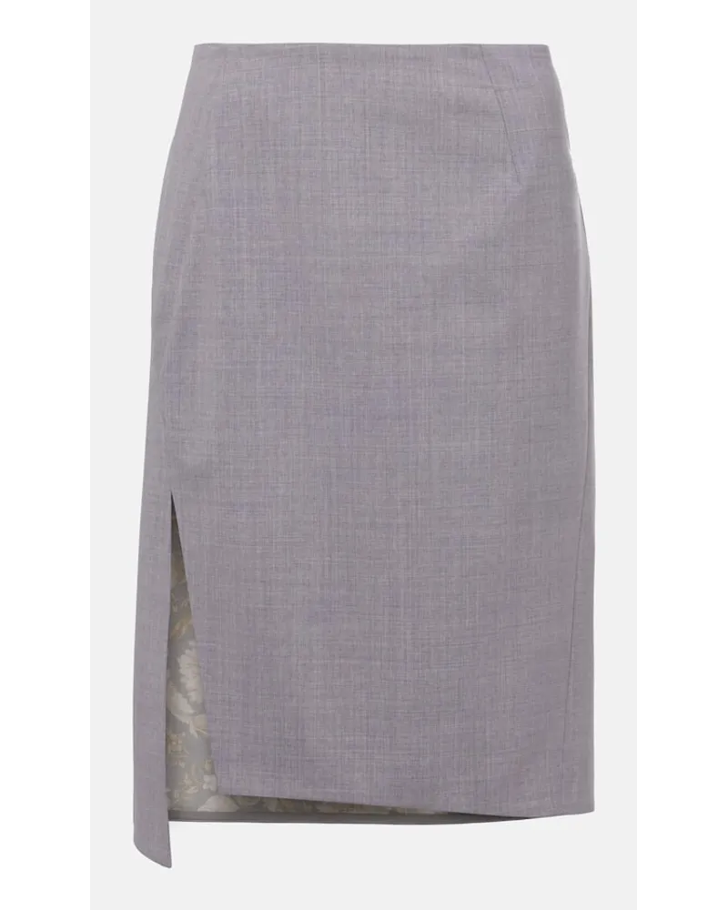 Versace Gonna a tubino in misto lana mÃ©lange Grigio