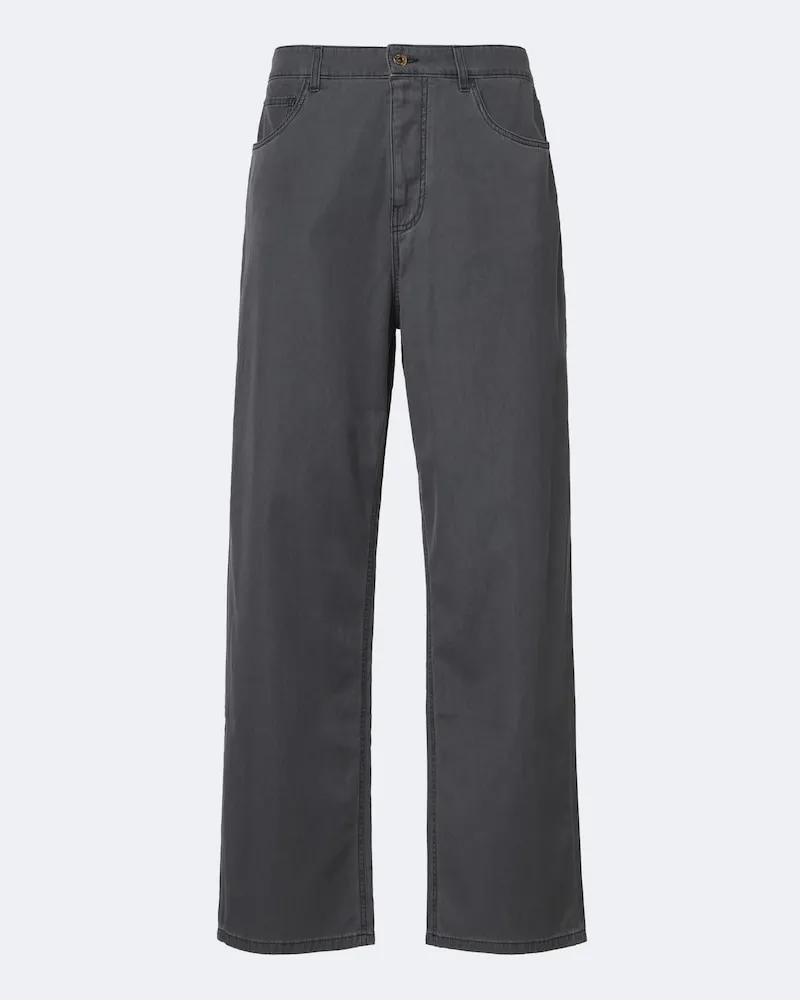 Miu Miu Pantaloni a gamba larga in chambray Grigio