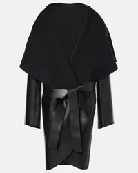 Norma Kamali Cappotto reversibile in similpelle Nero