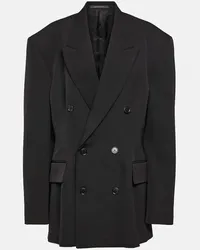 Balenciaga Blazer doppiopetto in lana Nero