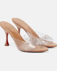 Christian Louboutin Mules Nudes Degramule con cristalli Marrone