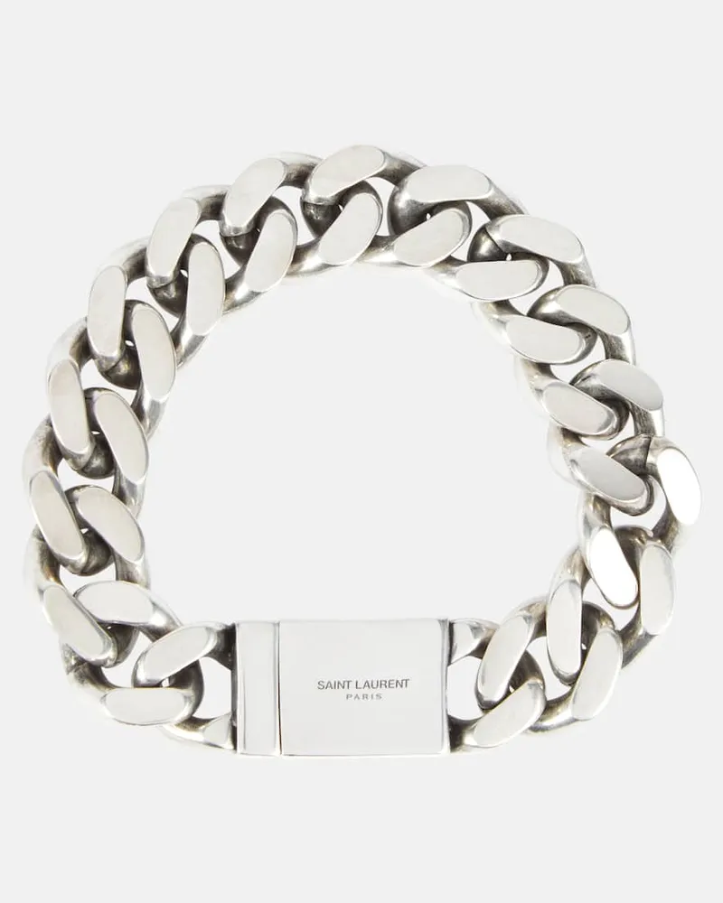 Saint Laurent Bracciale a catena Argento