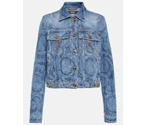 Versace Giacca di jeans Barocco Blu