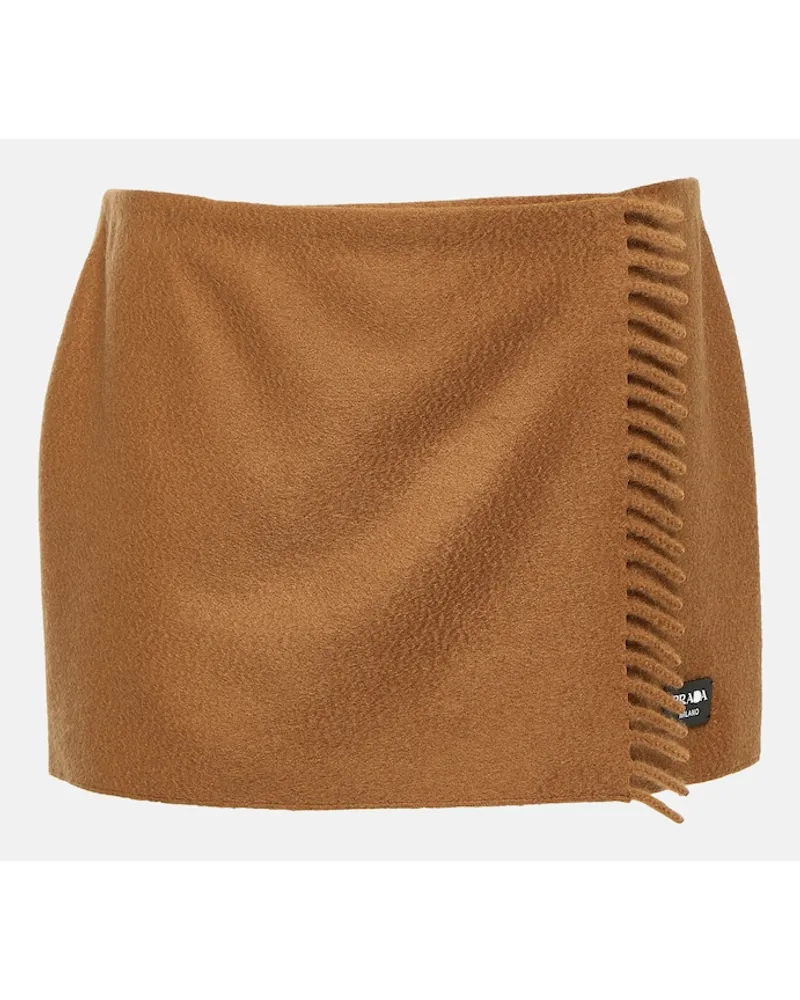 Prada Minigonna in cashmere Marrone